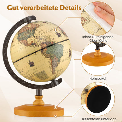 14cm Globe with Metal Stand – Educational, Geographic