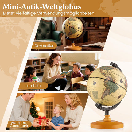 14cm Globe with Metal Stand – Educational, Geographic