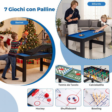 14-in-1 Multi-Spieltisch mit Zubehör, Schwarz