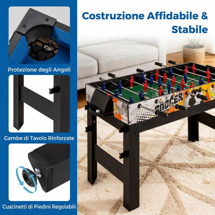 14-in-1 Multi-Spieltisch mit Zubehör, Schwarz