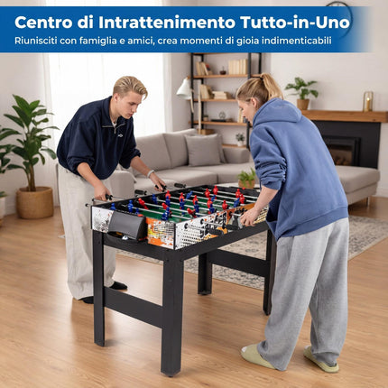 14-in-1 Multi-Spieltisch mit Zubehör, Schwarz