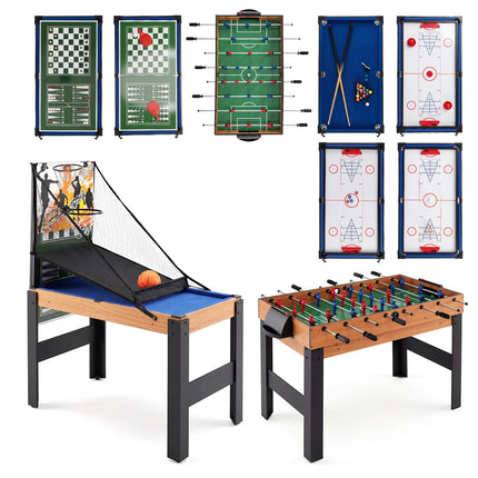 14-in-1 Multi-Spieltisch-Set mit Zubehör