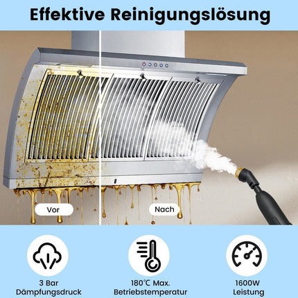 Ruční parní čistič 1500W, tlak 3 Bar, nádržka 1L