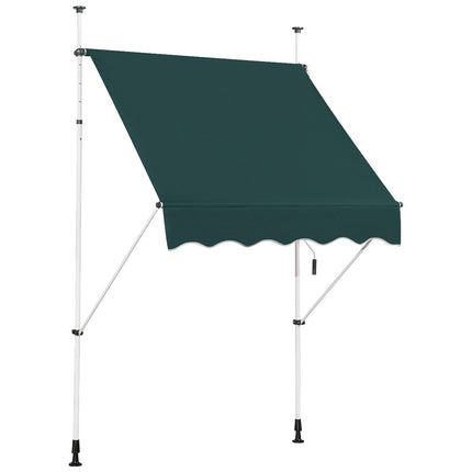 150 cm Verstellbare UV-beständige Balkonmarkise, Grün