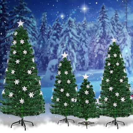 150 cm Artificial Christmas Tree with LED Fiber Optics