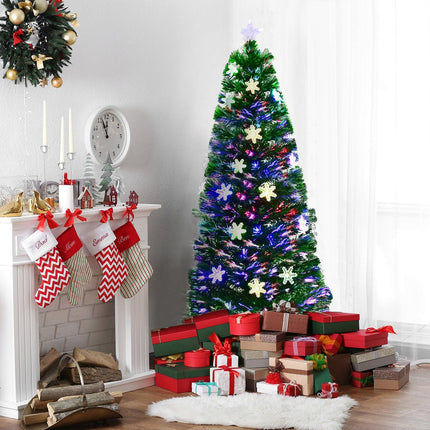 150 cm Artificial Christmas Tree with LED Fiber Optics