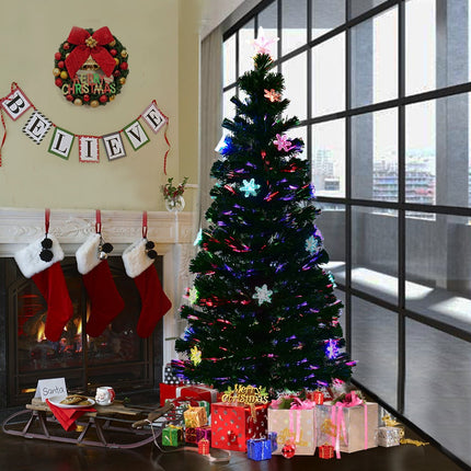 150 cm Artificial Christmas Tree with LED Fiber Optics