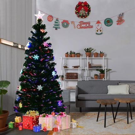 150 cm Artificial Christmas Tree with LED Fiber Optics