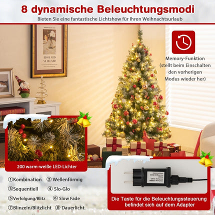 150 cm Artificial Christmas Tree with Lights & Snow