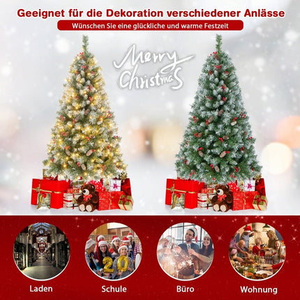 150 cm Artificial Christmas Tree with Lights & Snow