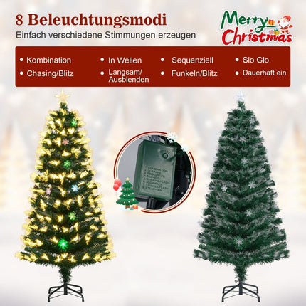 Umělý vánoční stromek 150 cm s osvětlením a hvězdou na špici