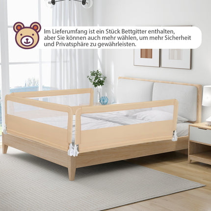 150 cm Klappbares Kleinkinder-Bettgitter mit atmungsaktivem Netz
