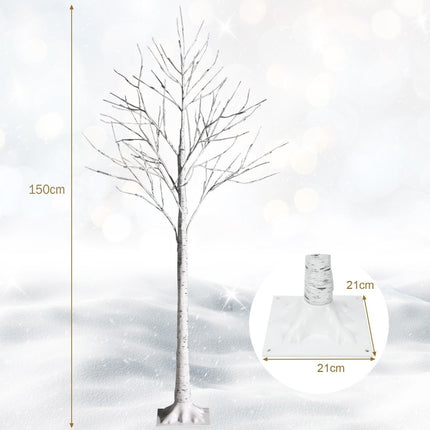 150 cm LED light tree birch tree with warm white LED lights