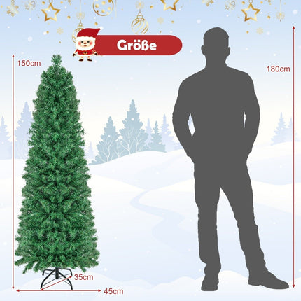 150cm Großer Künstlicher Weihnachtsbaum Urlaub Baum Home Grün