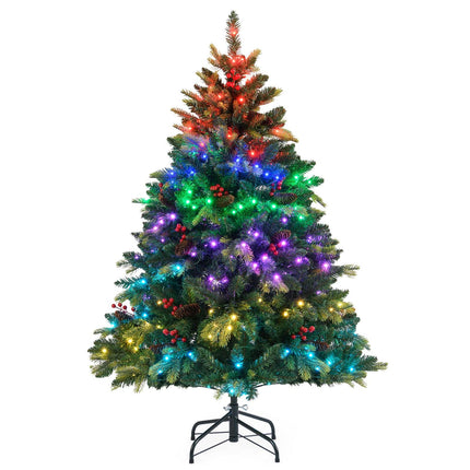 150 cm Pre-Lit Christmas Tree with RGB Lights & Remote
