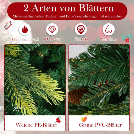 150 cm Pre-Lit Christmas Tree with RGB Lights & Remote