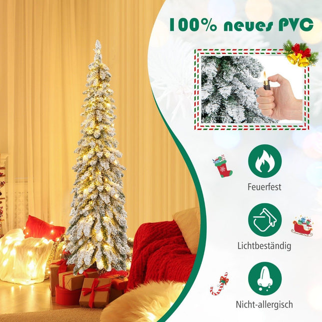 150 cm hoher künstlicher Weihnachtsbaum mit 334 PVC-Zweigspitzen, 150 LED-Lichtern