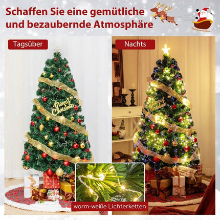 150 cm künstlicher Fiberglas-Weihnachtsbaum mit Beleuchtung