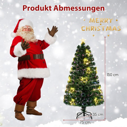 150 cm künstlicher Fiberglas-Weihnachtsbaum mit Beleuchtung