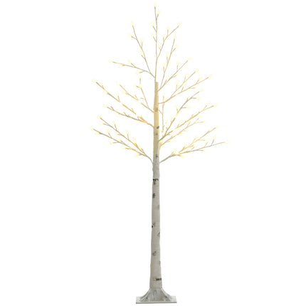 150 cm Birke LED Baum, 120 warmweiße Lichter, 3 Helligkeitsstufen