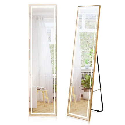 155cm full length mirror with golden aluminum frame & explosion-proof film rectangular standing mirror