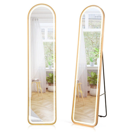 155 cm full-length mirror with golden aluminum frame & explosion-proof film standing mirror