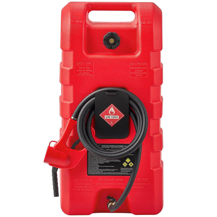 15-Gallon Fuel Caddy With Wheels, Hand Pump, 10 ft Hose