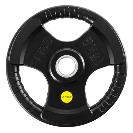 15 kg Olympic Tri-Grip Gummi-Hantelscheibe