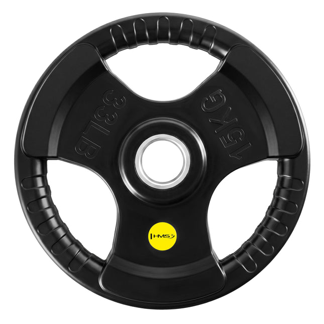 15 kg Olympic Tri-Grip Gummi-Hantelscheibe