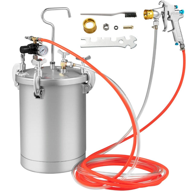 15L Farbtank mit verstellbarer Spritzpistole & Luftschläuchen
