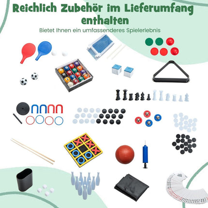 15-in-1 Multi-Game Table Set with Foosball, Billiards, Hockey