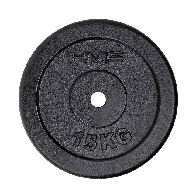 15 kg schwarze Hantelscheibe für Krafttraining