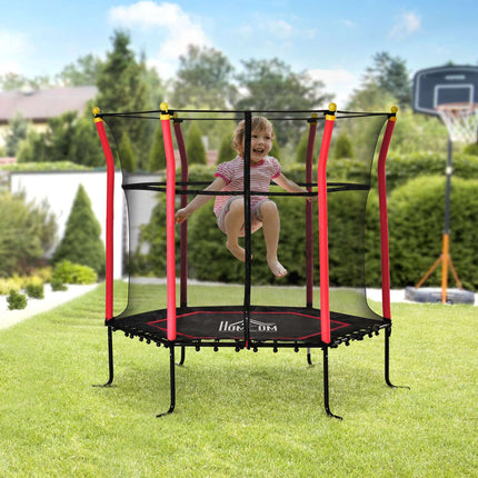 160 cm Fitnesstrampolin für Kinder mit Sicherheitsnetz