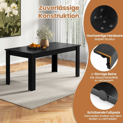 Rozkládací jídelní stůl 160 cm, moderní kuchyňský stůl až pro 8 osob