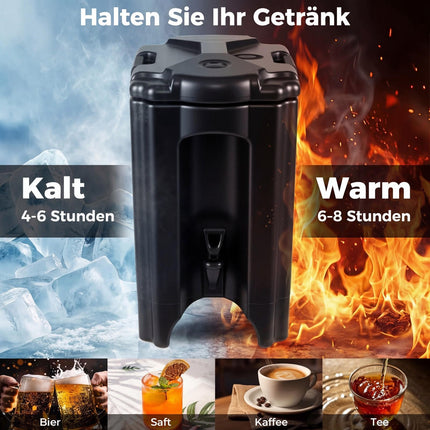 Termo výdejník nápojů 16.5L s kohoutkem, černý