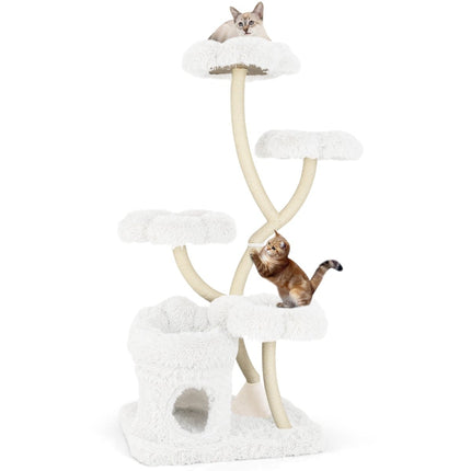 165cm Cat Tree with Sisal Posts & Cozy Hideaway