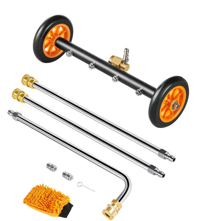 16 Inch Pressure Washer Undercarriage Cleaner, 4000 PSI, 4 Nozzles