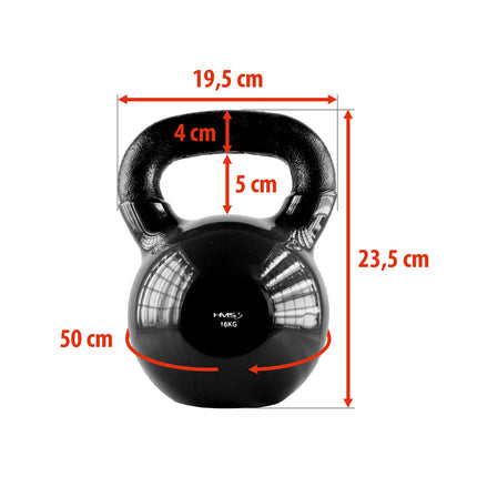 Litinový kettlebell 16 kg – černý
