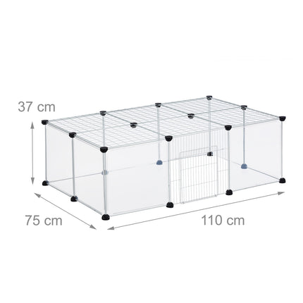Enclos 16 pièces pour animaux en liberté Transparent