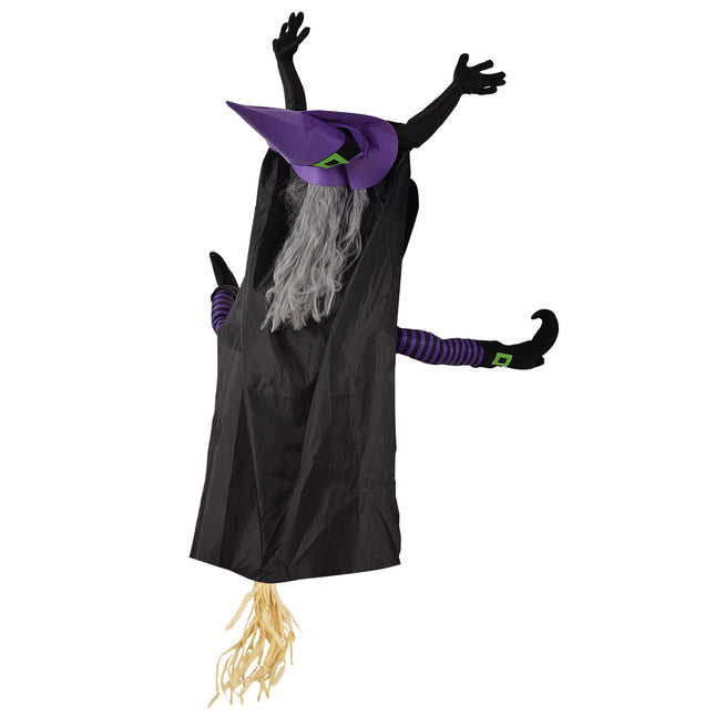 Halloween flying witch decoration, 170 cm, steel, life size