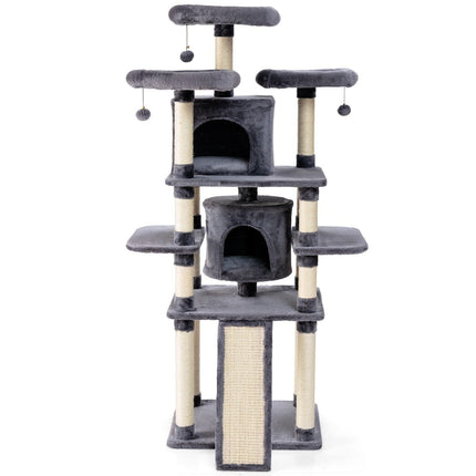 Arbre à chat de 170 cm, arbre à grimper, arbre à chat, griffoir pour chat, meuble à griffer, griffoirs, grotte avec balles de jeu