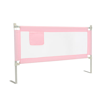 175 cm Bettgitter mit 24 verstellbaren Höhen &amp; Seitentaschen Bettschutzgitter rosa