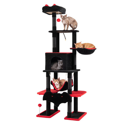 178cm Gothic Cat Tree with Sisal Posts and Hammock