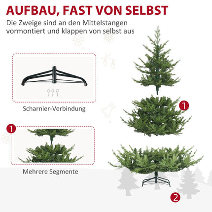 180 cm naturgetreue künstliche Fichte, dichte 1942 Spitzen