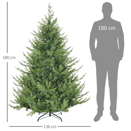 180 cm naturgetreue künstliche Fichte, dichte 1942 Spitzen