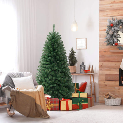 180cm künstlicher Weihnachtsbaum, 200 LEDs, 568 Zweigspitzen