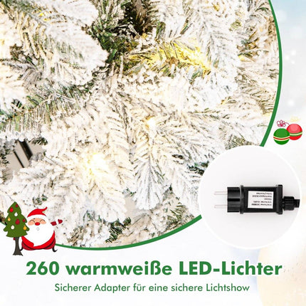 180 cm Artificial Christmas Tree with 260 Warm White LEDs