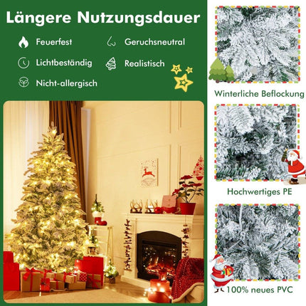 180 cm Artificial Christmas Tree with 260 Warm White LEDs
