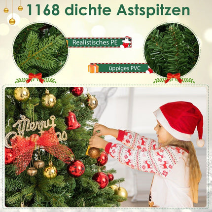180 cm Artificial Christmas Tree with 350 LED Lights