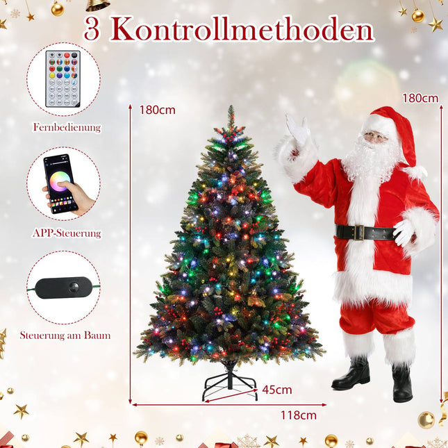 180cm Artificial Christmas Tree with 370 RGB Lights